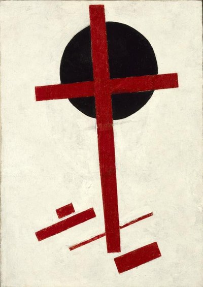 Red Cross on a Black Circle by Kazimir Severinovich Malevich